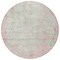 Homeroots 8' Pink And Ivory Round Abstract Washable Indoor Outdoor Area Rug 612348 - alternate 5
