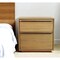 Homeroots 28" Natural Solid and Manufactured Wood Two Drawer Nightstand 555397 - alternate 1