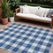 Homeroots 9' X 12' Navy Blue And Gray Plaid Washable Indoor Outdoor Area Rug 595413 - alternate 1