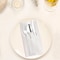 Smarty Had A Party Silver Plastic Cutlery White Pocket Napkin Set - Napkins, Forks, Knives, Spoons (70 Guests), 280PK 770-SV-CASE - alternate 1