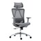 Homeroots Gray and Silver Adjustable Height Swivel Rolling Office Chair 638372 - alternate 6