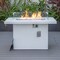 Leisuremod Chelsea Patio Modern Aluminum Propane Fire Pit Table, White CF44G-W - alternate 8