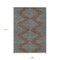 Homeroots 9' X 12' Brown And Aqua Geometric Washable Indoor Outdoor Area Rug 598732 - alternate 7