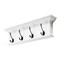 Homeroots 28in Classic White Wood Four Hook Hanging Coat Rack 397661 - alternate 3