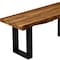 Homeroots 43in Brown and Black Solid Wood Dining Bench 379795 - alternate 3