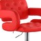 Elama Faux Leather Tufted Bar Stool in Red with Chrome Base and Adjustable Height ELM-749-RED - alternate 7
