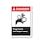 Signmission OSHA Danger Sign, Keep Hands And Fingers Away, Size: 10in X 7in Vinyl Decal, 7" W, 10" L, Landscape OS-CL-D-710-L-19971 - alternate 1
