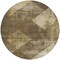 Homeroots 8' Brown And Beige Round Geometric Washable Indoor Outdoor Area Rug 602829 - alternate 7