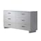 Homeroots 63" White Six Drawer Double Dresser 490463 - alternate 1