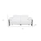 Homeroots 77in White and Black Italian Leather Power Reclining Loveseat 720502 - alternate 6