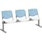 Kfi Kool Beam Seat Beam Seating, Blue Back, 71 in W 22" L 31" H, Polypropylene Seat 2300BEAM3-BP35-SP08 - alternate 1