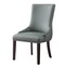 Homeroots Set of Two Tufted Light Gray and Espresso Upholstered Faux Leather Dining Side Chairs 543525 - alternate 7