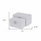 Homeroots Set of Two White Solid Wood And Fabric Box With Lid, 2PK 489390 - alternate 2