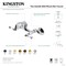 Kingston Brass Double-Handle Wall Mount Bar Faucet, Matte Black KS312MB - alternate 5