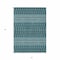 Homeroots 3' X 5' Teal Blue Aqua And Ivory Tribal Washable Indoor Outdoor Area Rug 582590 - alternate 8