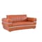 Homeroots 75in Orange and Silver Italian Leather Loveseat 720510 - alternate 6
