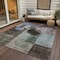 Homeroots 3' X 5' Brown Blue And Green Geometric Washable Indoor Outdoor Area Rug 604306 - alternate 7