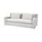 Homeroots 93" Light Gray Slipcovered Fabric Sofa With Toss Pillows 607323 - alternate 1