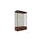 Ghent 76''H x 48''W x 20''D Edge Display Case 12'' Base w/ White Back & Dark Bronze Frame 94LFWH-BZ-WNH - alternate 1