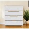 Homeroots 31" Brown and White Four Drawer Standard Chest 478259 - alternate 4