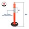 Interstate Safety 45 Inch HDPE Delineator Post with 13lbs Base - Orange 50145 - alternate 2
