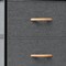 Homeroots 18" Gray And Black Steel And Fabric Five Drawer Dresser 484684 - alternate 3