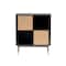 Homeroots Black Wood and Wicker Accent Cabinet 400726 - alternate 8