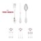 Smarty Had A Party Shiny Metallic Silver Baroque Plastic Cutlery Set - Spoons, Forks and Knives (600 Guests), 1800PK 7959-SBQCS-CASE - alternate 7