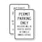 Signmission Permit Parking Only Violators Will Be Ticketed Booted O, 12'' X 18'', Heavy Gauge Aluminum, 2PK A-1218-2PACK-2853 - alternate 1