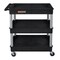Luxor Utility Cart with Deep Lipped Plastic Shelves, 400 lb Load Capacity, 3 Shelves, 32 in L, 24 in W BKTC111GY - alternate 5