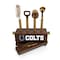 Picnic Time Family Of Brands NFL Indianapolis Colts Sidecar 5-Piece Bar Tool Set, (Acacia Wood) 672-05-508-147-2 - alternate 2