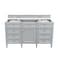 James Martin Vanities Brittany 60" Single Vanity, Urban Gray, w/ 3 CM Siberian Silestone Top w/FreePower Wireless Charger 650-V60S-UGR-FSFR - alternate 8