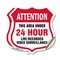 Signmission 24 Hour Surveillance Shield Sign Attenti, 6 inch X 6 inch, Vinyl Decal, 2PK SHI-D-2PACK-6-349 - alternate 1