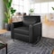 Flash Furniture Agent Black LeatherSoft Reception Chair with Right Side Charging Bank, Includes 2 Outlets, 2USB Por BT-827U-1-BK-CHR-GG - alternate 7