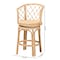 Bali & Pari Ayu Bohemian Light Honey Rattan Swivel Counter Stool 252-14026-ZORO - alternate 7