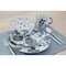 Homeroots Gray and Ivory Sixteen Piece Round Floral Ceramic Service For Four Dinnerware Set 534529 - alternate 5
