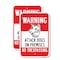 Signmission Warning Attack Dogs On Premises No Trespassing 2, 12'' X 18'' 2 Signs, Heavy Gauge Aluminum, 2PK A-1218-2PACK-24680 - alternate 1