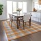 Homeroots 3' X 5' Orange Gray And Beige Plaid Washable Indoor Outdoor Area Rug 601416 - alternate 5