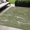 Homeroots 5' X 8' Olive Green Gold And Ivory Abstract Washable Indoor Outdoor Area Rug 601075 - alternate 1