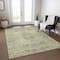 Homeroots 5' X 8' Artichoke Green Brown And Beige Floral Washable Indoor Outdoor Area Rug 605444 - alternate 6