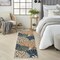 Homeroots 8' Ivory Blue Green And Yellow Floral Indoor Outdoor Runner Rug 548037 - alternate 6
