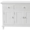 Homeroots 59in White Solid Wood Paneled Three Drawer Buffet Table with Four Doors 523210 - alternate 6
