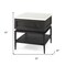 Homeroots 22" Black And White Marble Square End Table With Drawer And Shelf 393199 - alternate 7