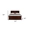 Homeroots Merlot Solid Wood Queen Bed Frame With Eight Drawers 383805 - alternate 3