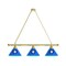 Holland Bar Stool Co Toronto Maple Leafs 3 Shade Billiard Light, Brass Fixture BL3BRTorMpl - alternate 1