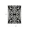 Homeroots 8' X 10' Black And Ivory Damask Washable Indoor Outdoor Area Rug 614410 - alternate 7