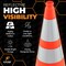 Xpose Safety 28 in Orange Traffic Cone, 10 lb Base with 6 in & 4 in Reflective Collar, PVC, DOT Approved, 48PK OTC28-64-10L-48-X - alternate 5