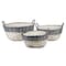 Homeroots Set of Three Gray And Beige Iron And Wicker Baskets 521183 - alternate 2