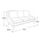 Office Star Products Lounge Seating/Davenport Mid-Century Sofa, Charcoal SL4433R-MC4 - alternate 6