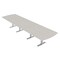 Skutchi Designs 16 Person Conference Table With Power Unit | 16' Arc Rectangle Table | Harmony Series HAR-AREC-48X192-T-K458-NA - alternate 1